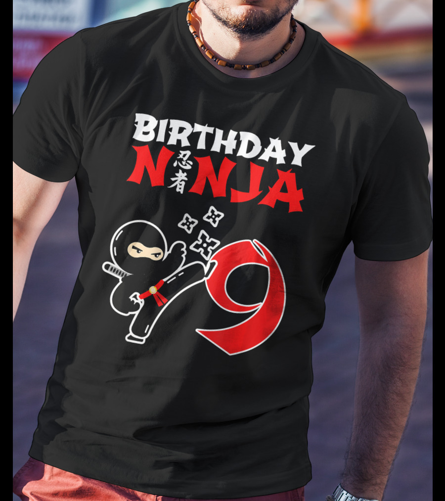 Birthday Ninja 9 Party Favor T-Shirt