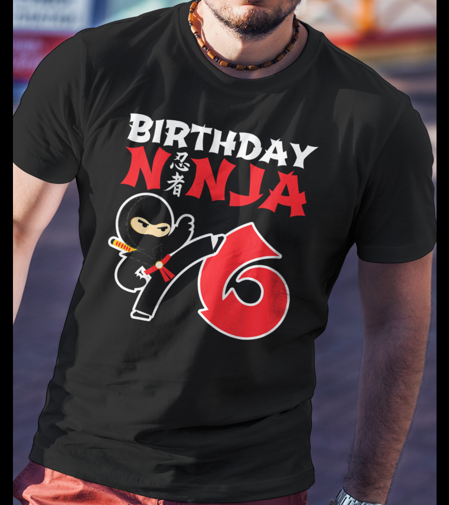 Birthday Ninja 6 Year Old T-Shirt