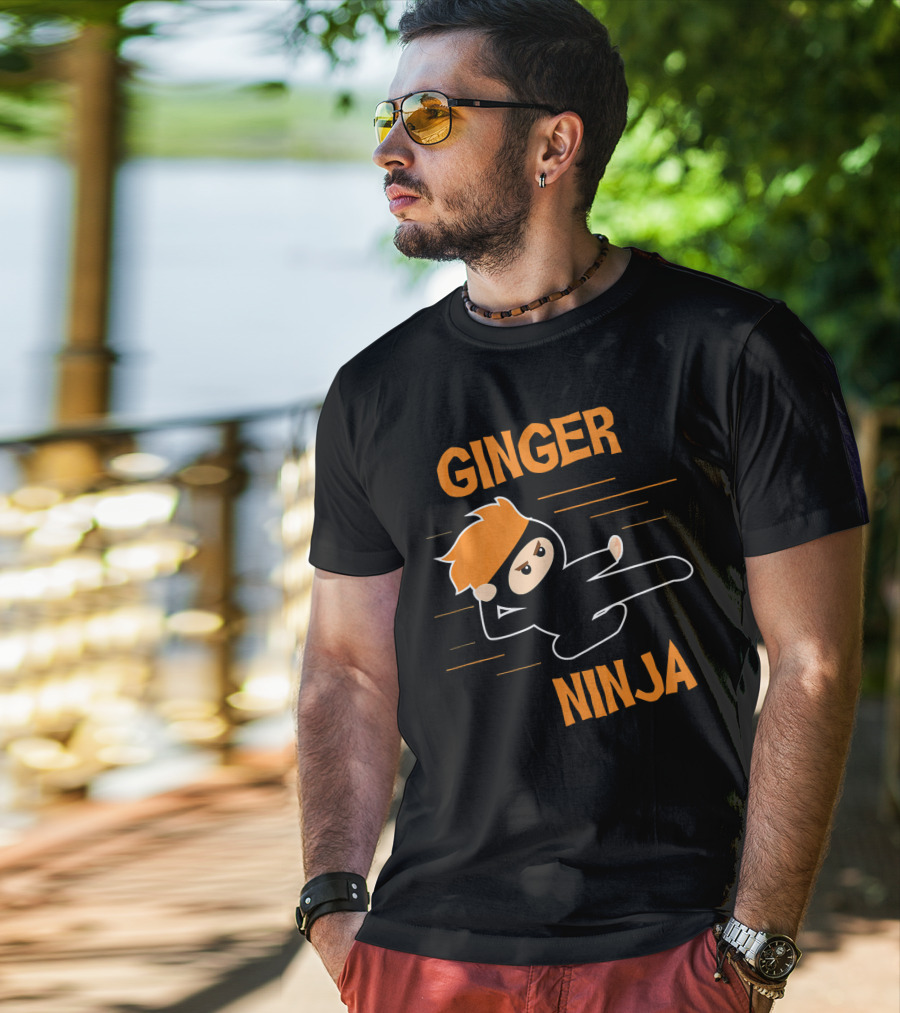 Ginger Ninja Red Hair Funny Kick T-Shirt