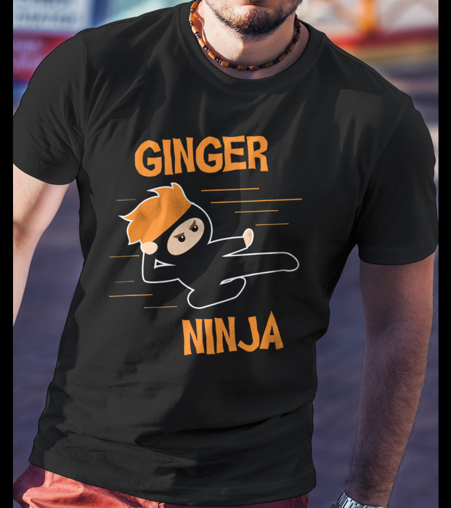 Ginger Ninja Red Hair Funny Kick T-Shirt