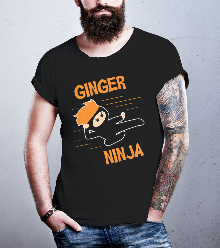 Ginger Ninja Red Hair Funny Kick T-Shirt