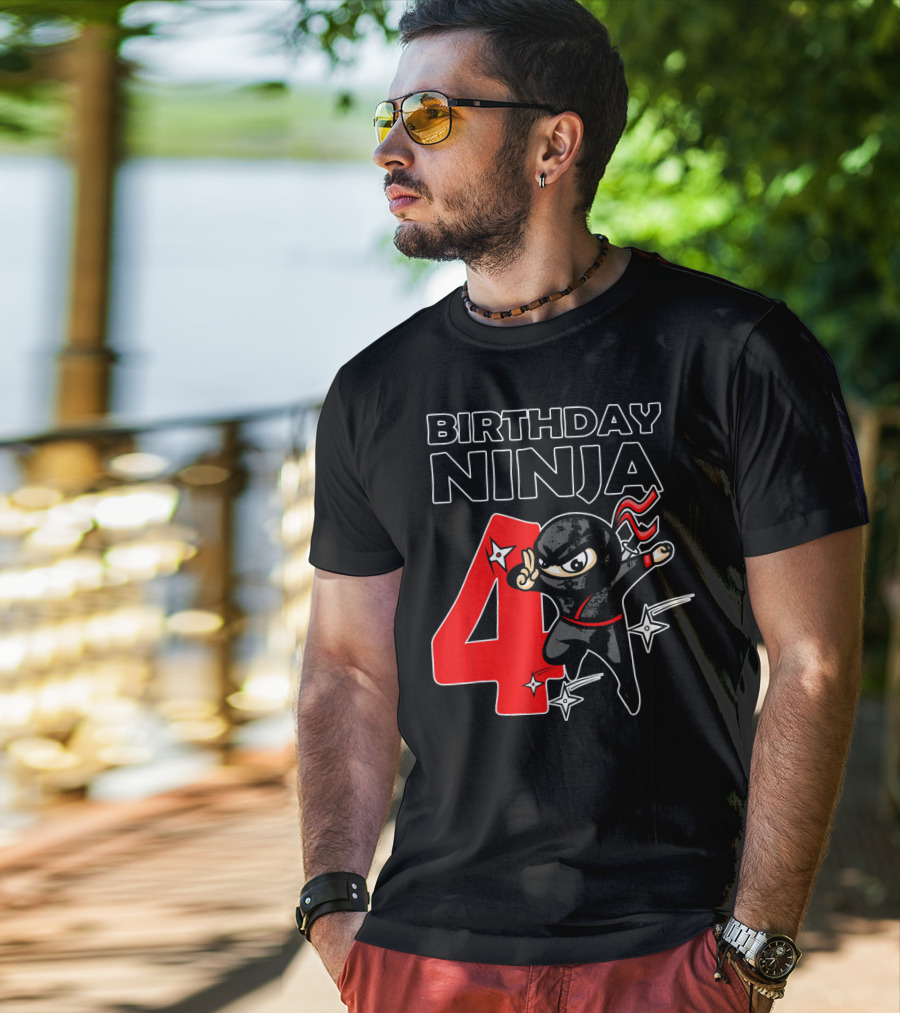 Birthday Ninja 4 Year Old T-Shirt