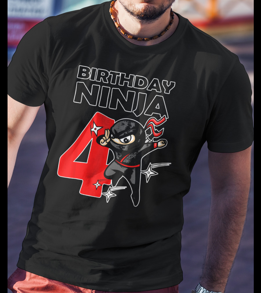 Birthday Ninja 4 Year Old T-Shirt