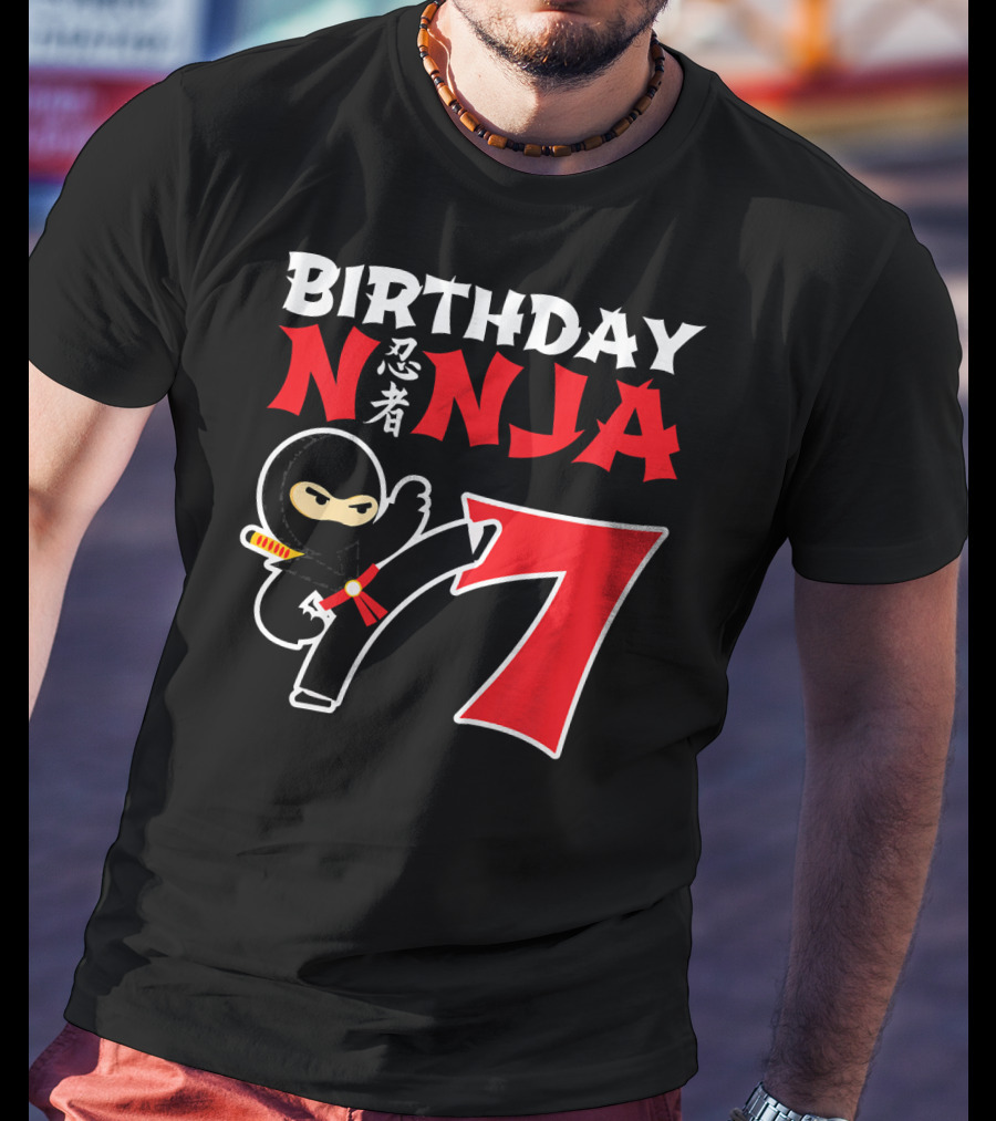 Birthday Ninja 7 Year Old T-Shirt