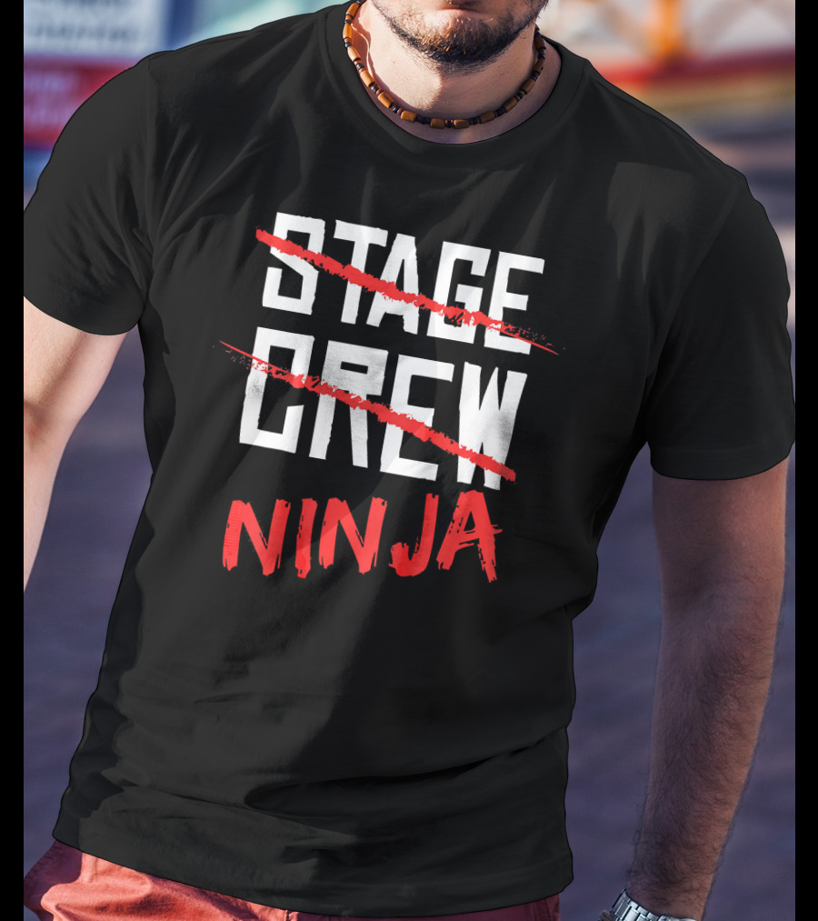 STAGE CREW NINJA BACK Printed T-Shirt