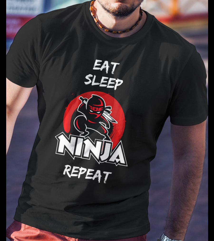 Eat Sleep Ninja Repeat Birthday Boys T-Shirt