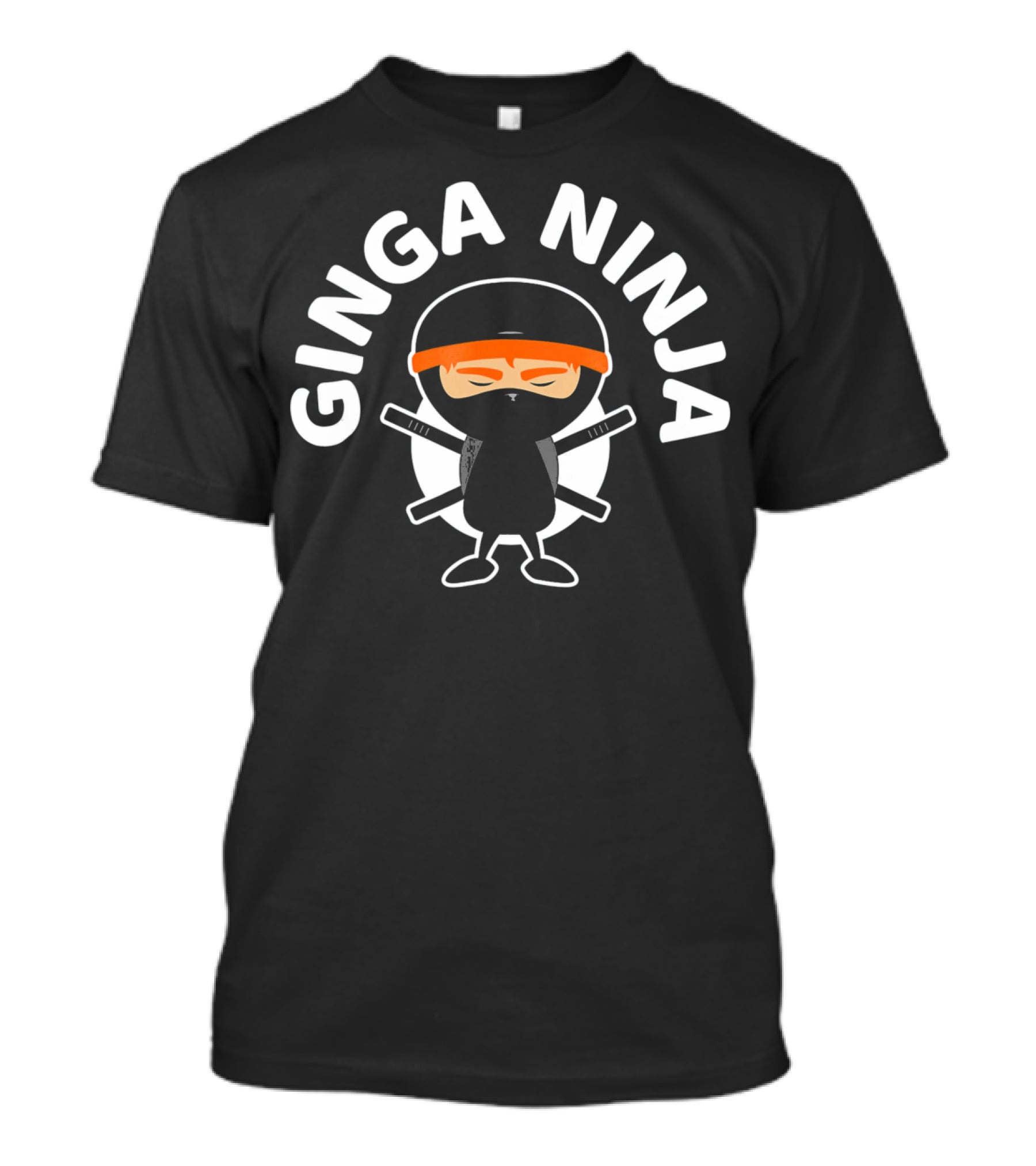 Ginga Ninja Red Hair Ninja With Crossed Swords T-Shirt