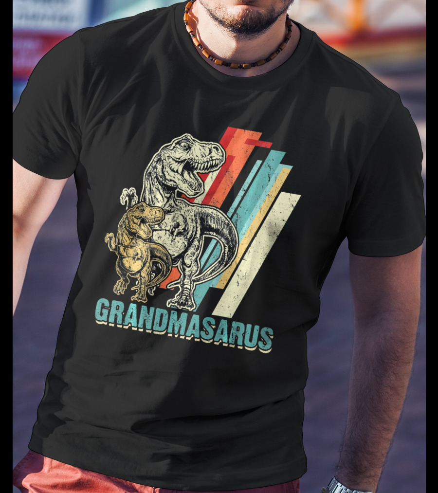 Grandmasaurus Retro Vintage Dinosaur Mother's Day T-Shirt