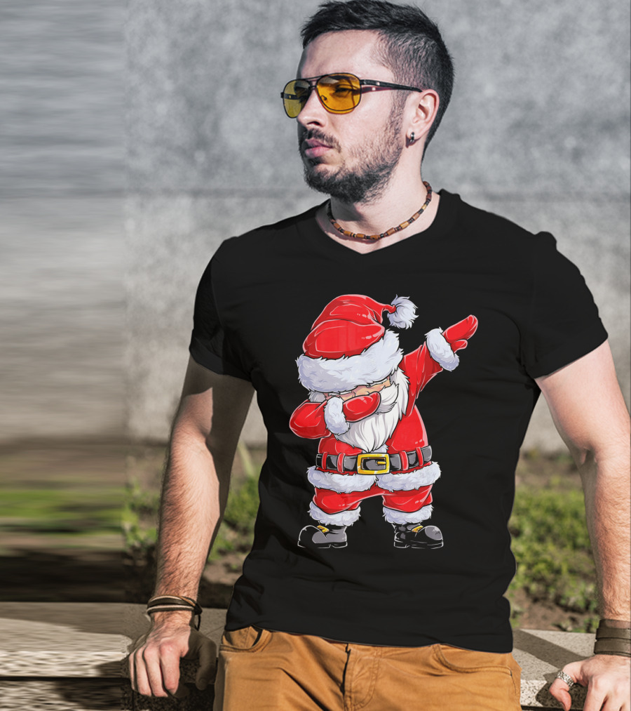 Dabbing Santa Claus Christmas Holiday Fun T-Shirt