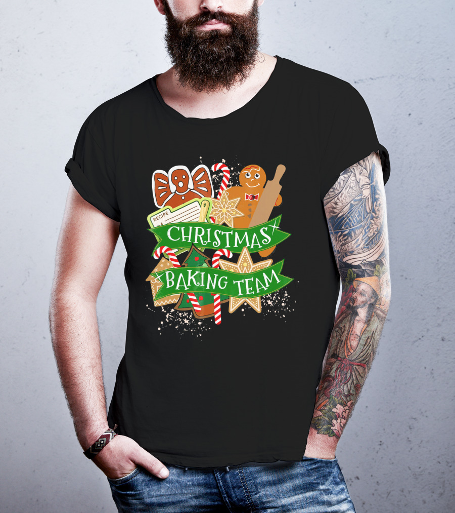 Christmas Baking Team Gingerbread Recipe Holiday Cook Gingerbread House Candy Canes T-Shirt