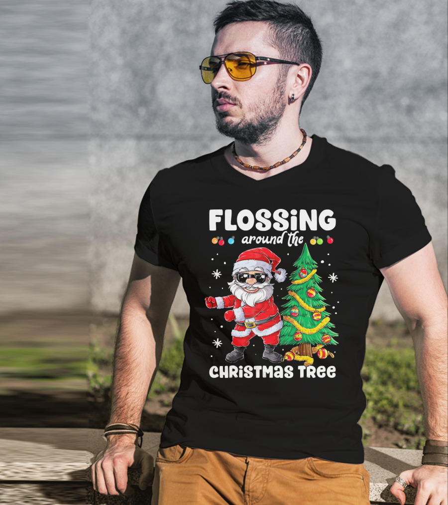 Flossing Around The Christmas Tree T-Shirt