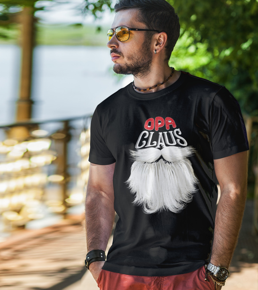 OPA Claus Funny Santa Beard T-Shirt