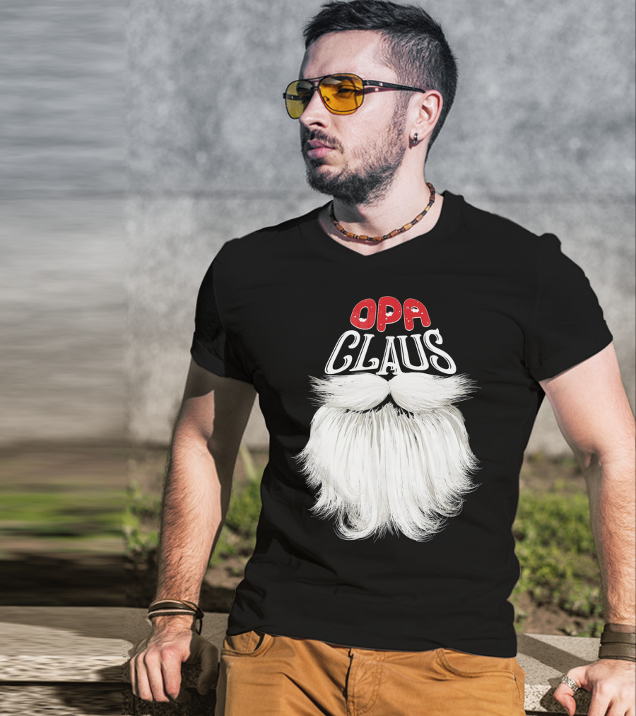 OPA Claus Funny Santa Beard T-Shirt