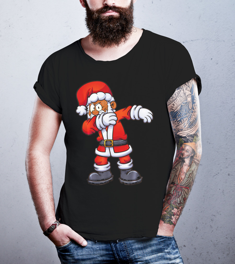 Dabbing Santa Claus In Traditional Red Suit T-Shirt