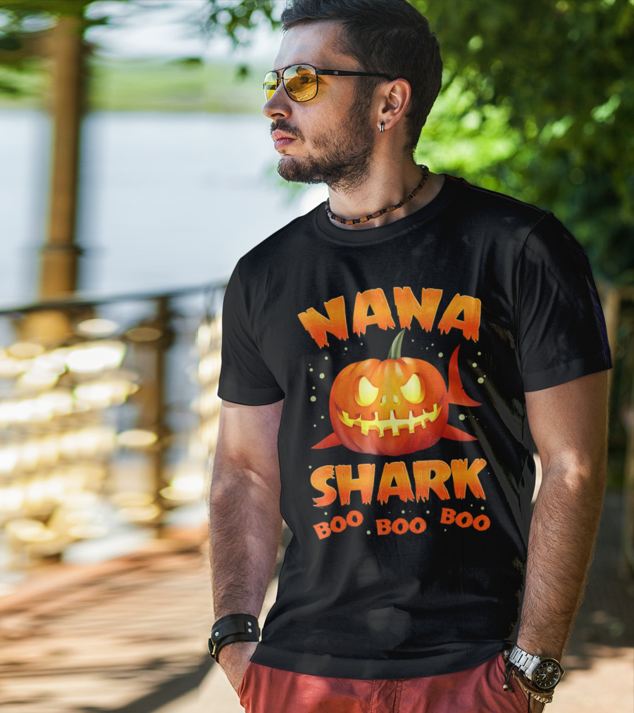 Nana Shark Pumpkin Boo Boo Boo T-Shirt
