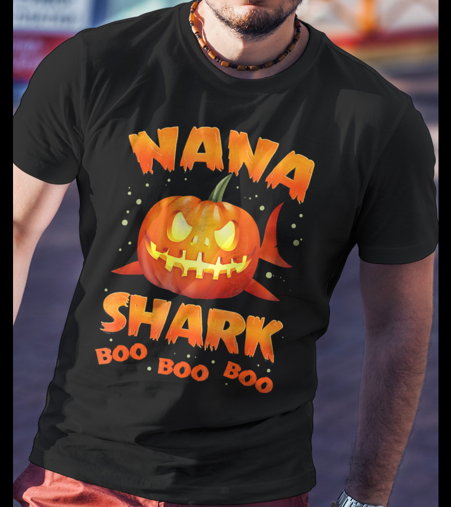 Nana Shark Pumpkin Boo Boo Boo T-Shirt