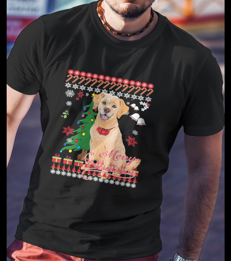 Merry Christmas Labrador Ugly T-Shirt