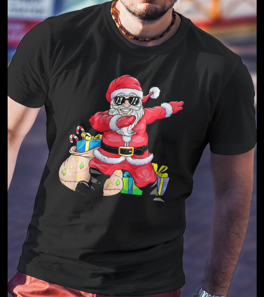Funny Dabbing Santa Claus Xmas Merr Christmas Gifts T-Shirt