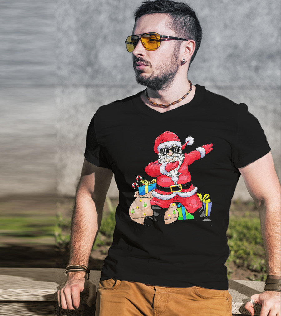 Funny Dabbing Santa Claus Xmas Merr Christmas Gifts T-Shirt
