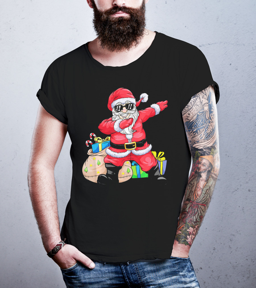 Funny Dabbing Santa Claus Xmas Merr Christmas Gifts T-Shirt