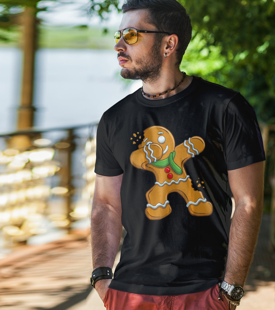Dabbing Gingerbread Man Christmas Cookies Dance T-Shirt