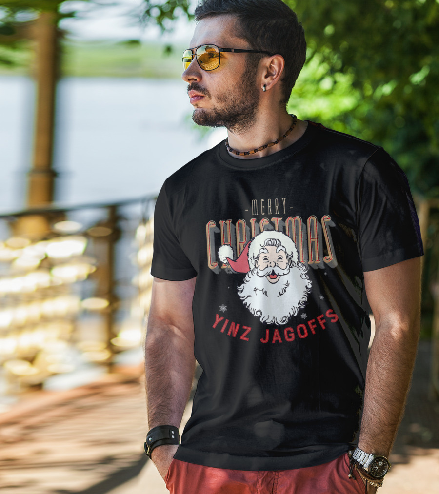 Merry Christmas Yinz Jagoffs Santa Clause Pitts T-Shirt