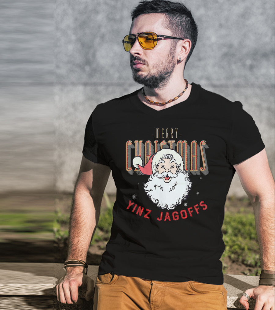 Merry Christmas Yinz Jagoffs Santa Clause Pitts T-Shirt
