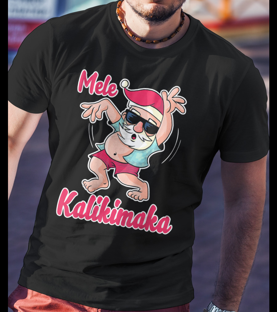 Mele Kalikimaka Dancing Santa Hula Holiday Vibes T-Shirt