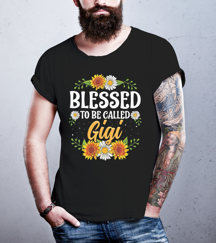 Blessed To Be Called Gigi Sunflowers And Daisies T-Shirt