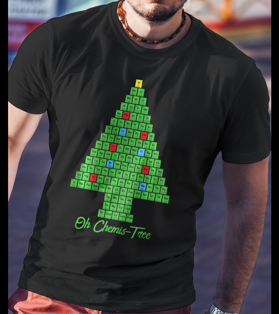 Oh Chemis Tree Periodic Table Christmas Parody Chemistry T-Shirt