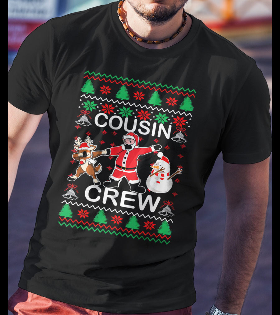 Cousin Crew Christmas Santa Claus Reindeer Snowman Festive T-Shirt