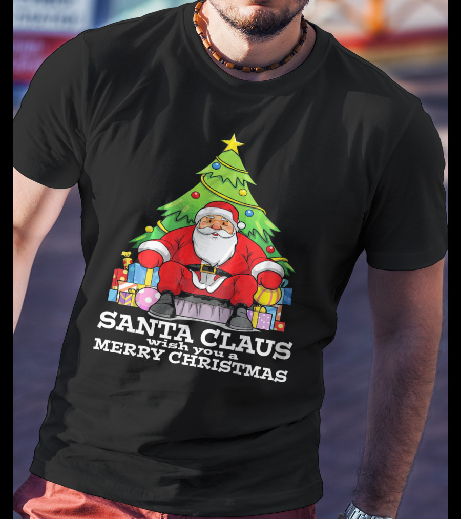 Santa Claus Wish You A Merry Christmas T-Shirt