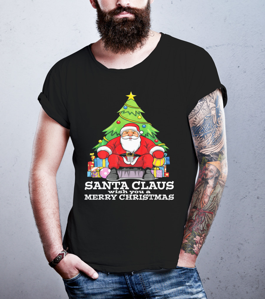 Santa Claus Wish You A Merry Christmas T-Shirt