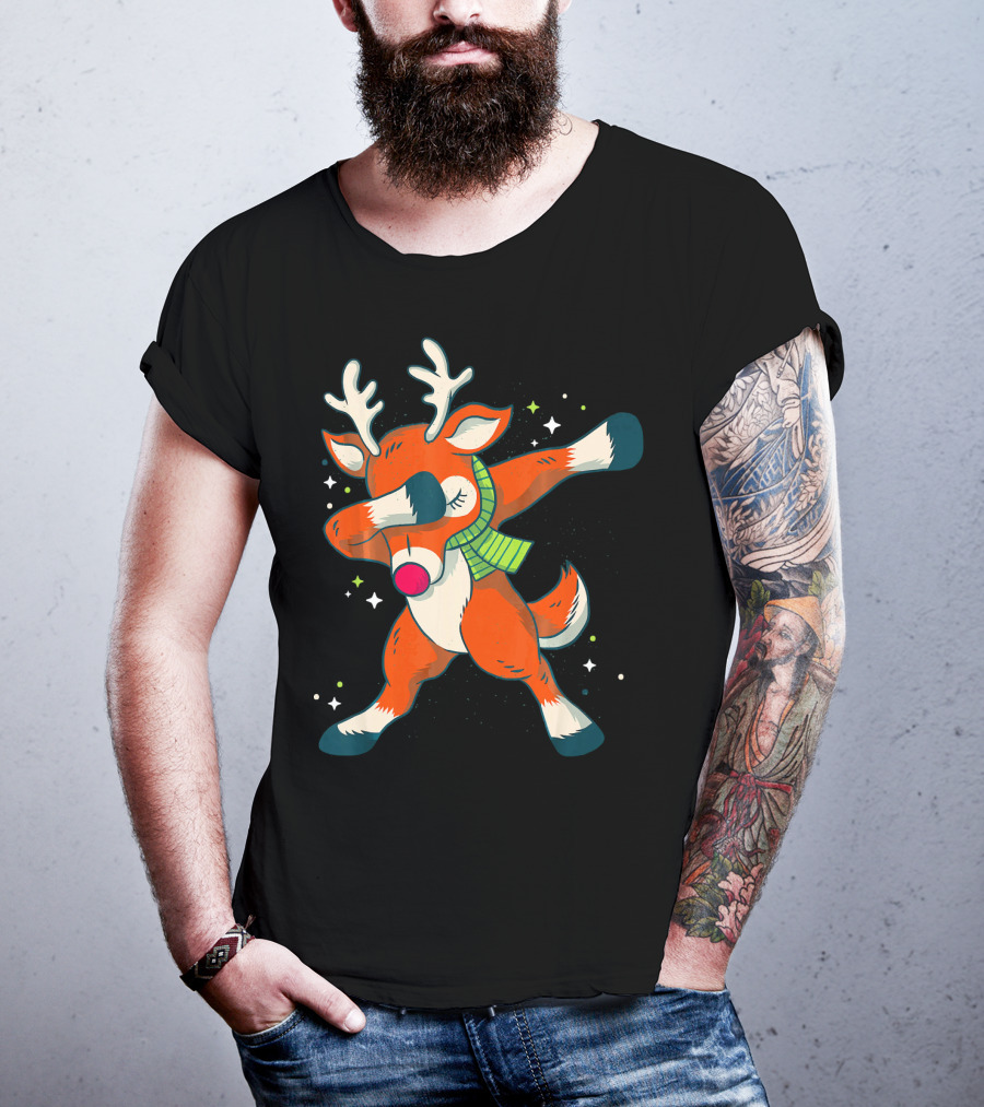 Merry Christmas Dabbing Deer Dab Dance Holiday Fun T-Shirt