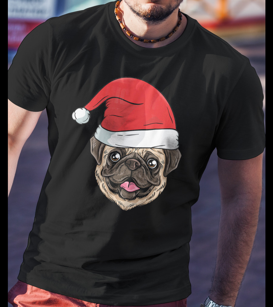 Kids Pug Santa Claus T-Shirt