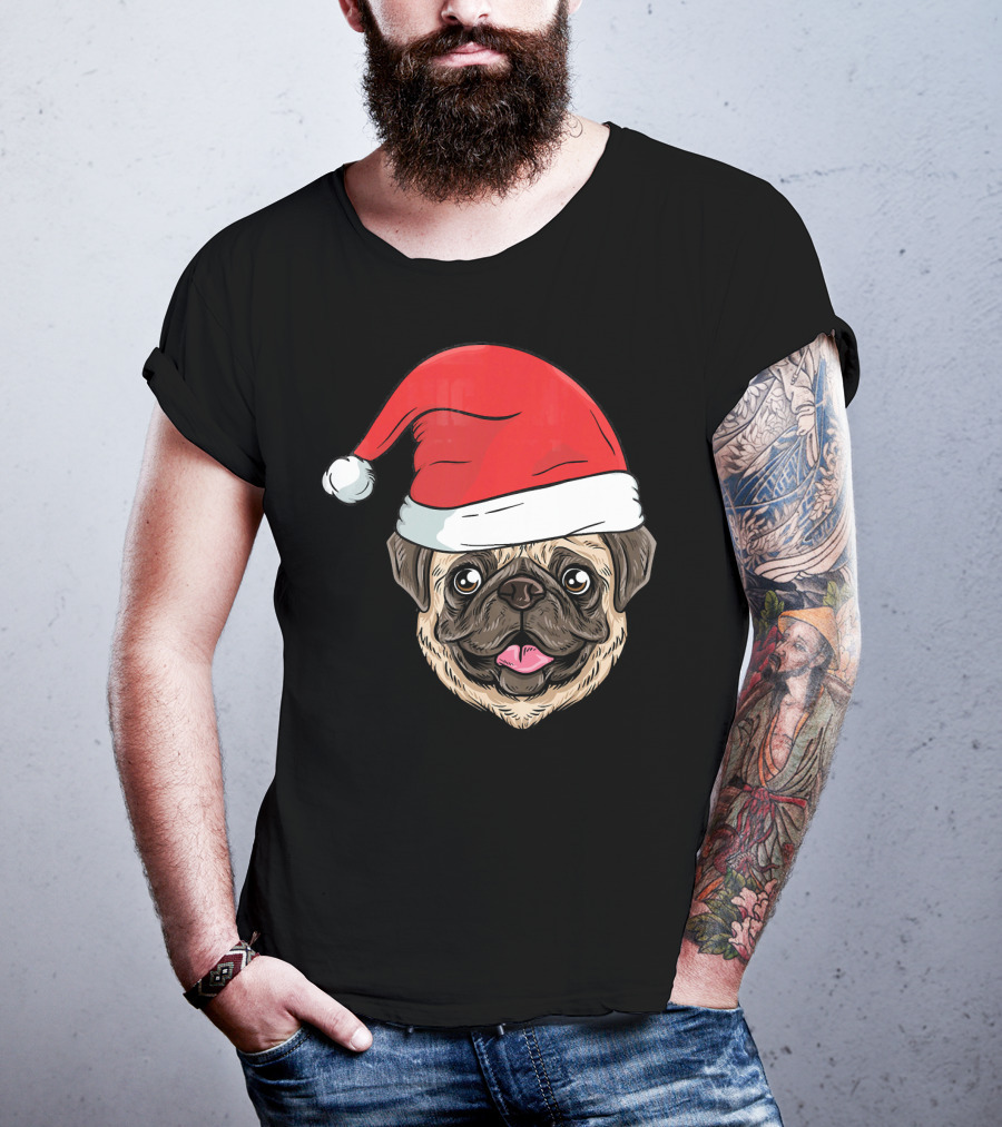 Kids Pug Santa Claus T-Shirt