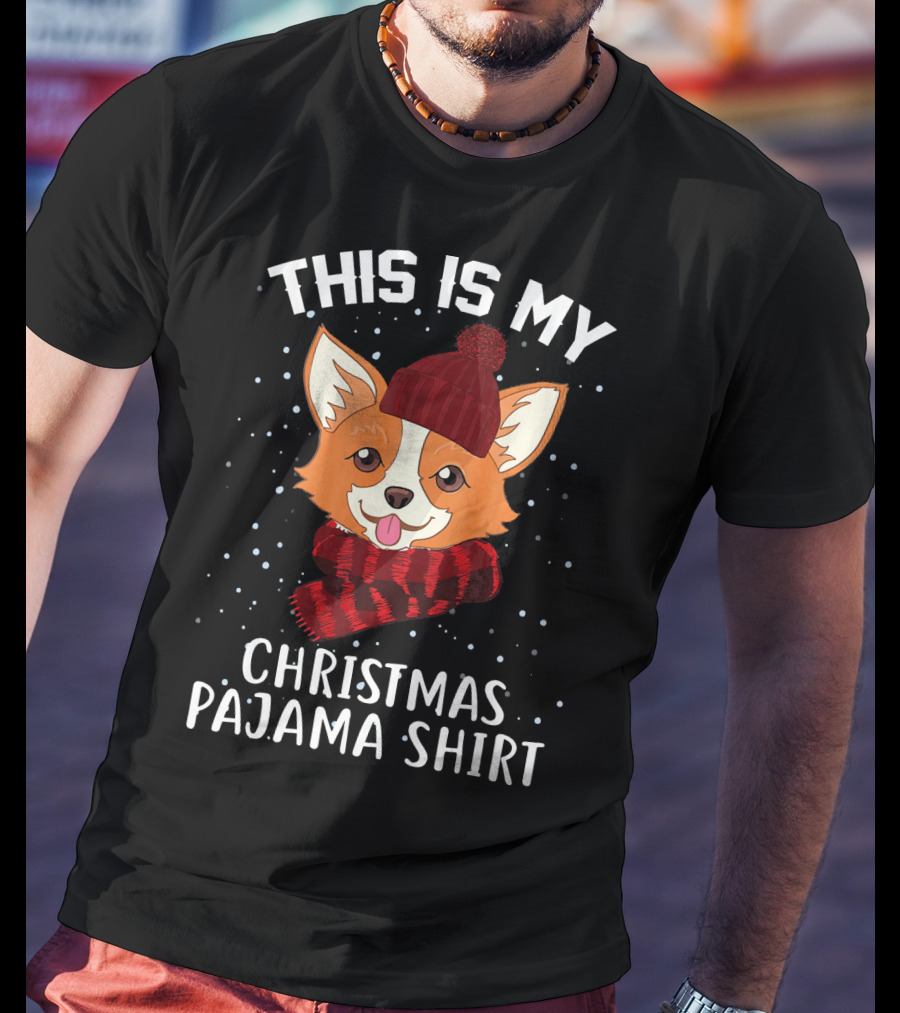 This Is My Christmas Pajama Shirt Corgi T-Shirt