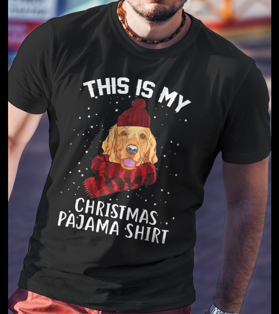 This Is My Christmas Pajama Shirt Golden Retriever T-Shirt