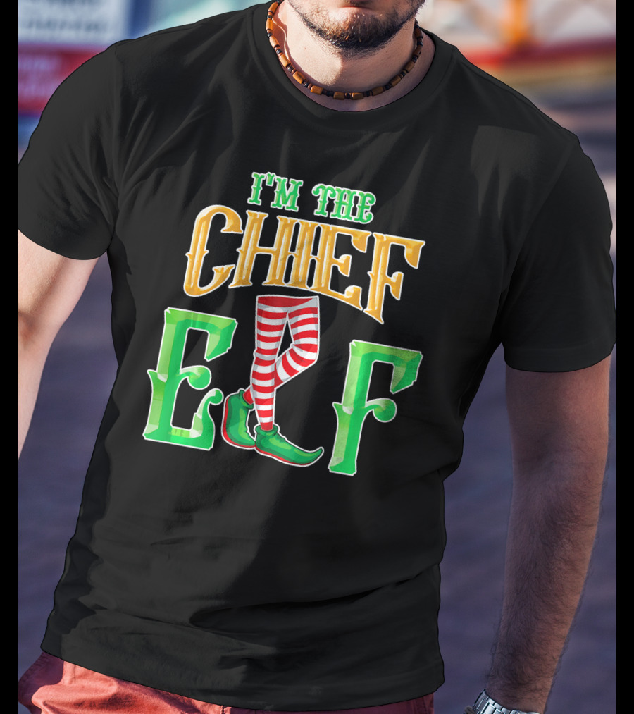 I'm The Chief Elf Family Matching Christmas Pajama Party T-Shirt