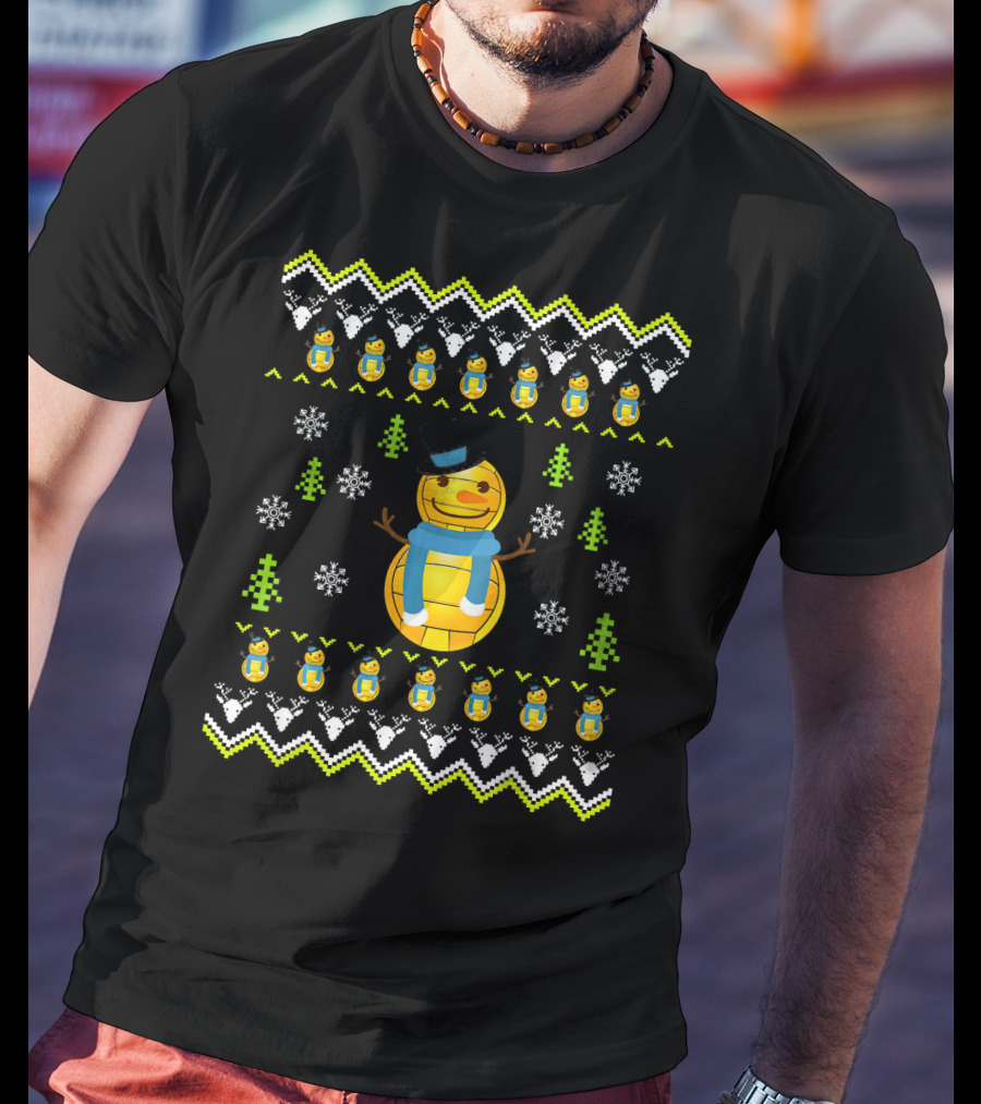 Water Polo Snowman Ugly Christmas T-Shirt
