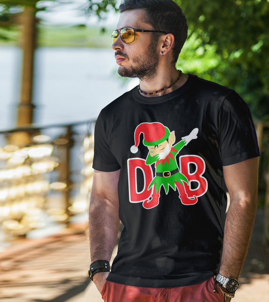 Dabbing Christmas Elf Cute Christmas Holidays T-Shirt