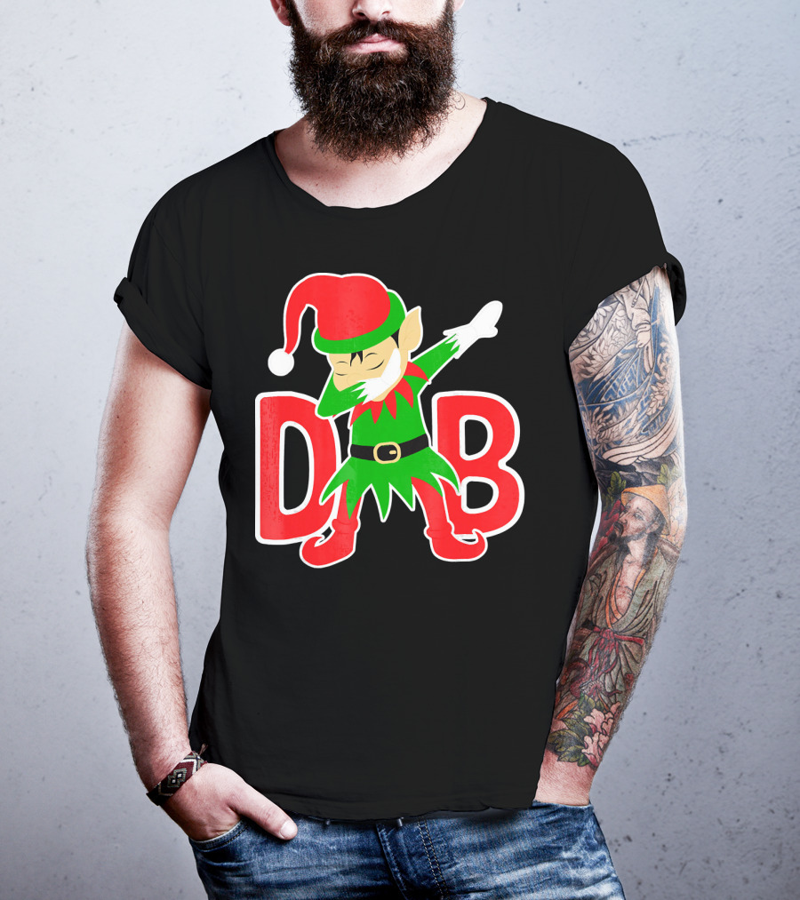 Dabbing Christmas Elf Cute Christmas Holidays T-Shirt