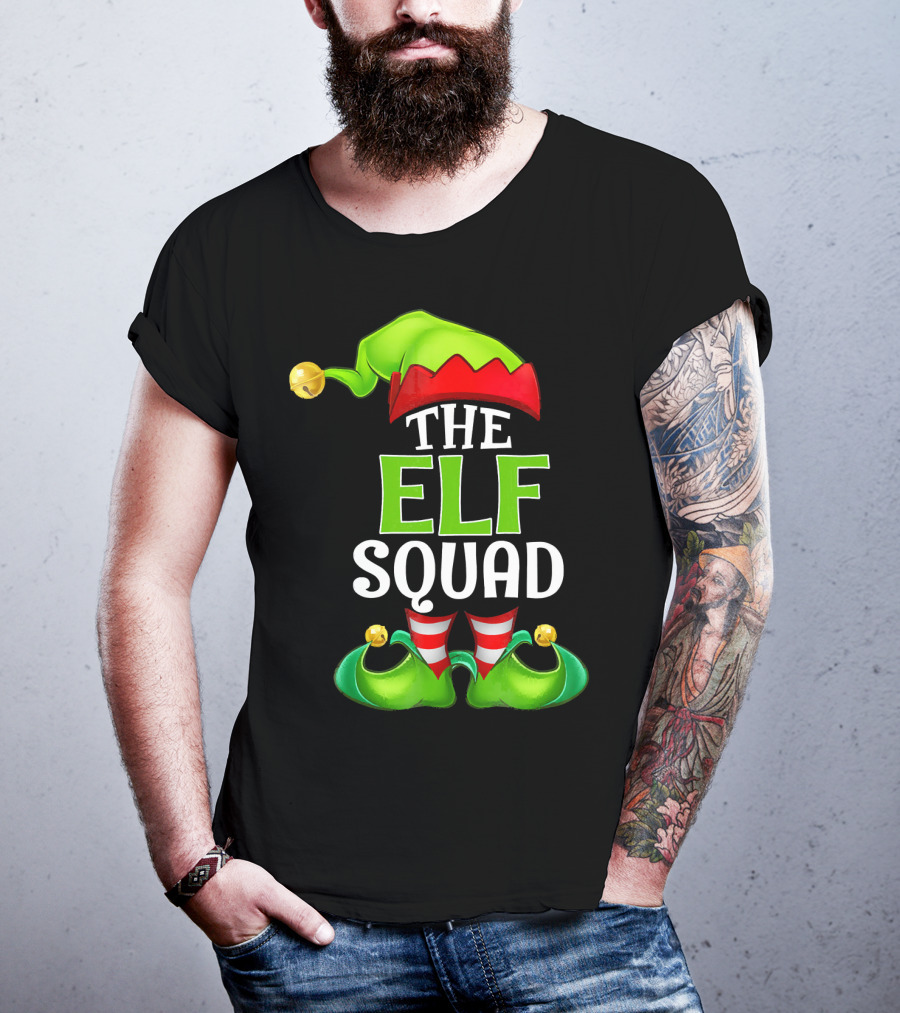 THE ELF SQUAD Green Hat Striped Stockings T-Shirt