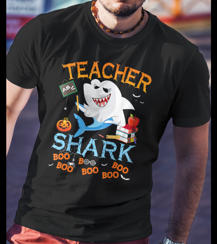 Teacher Shark Halloween Boo Classroom T-Shirt
