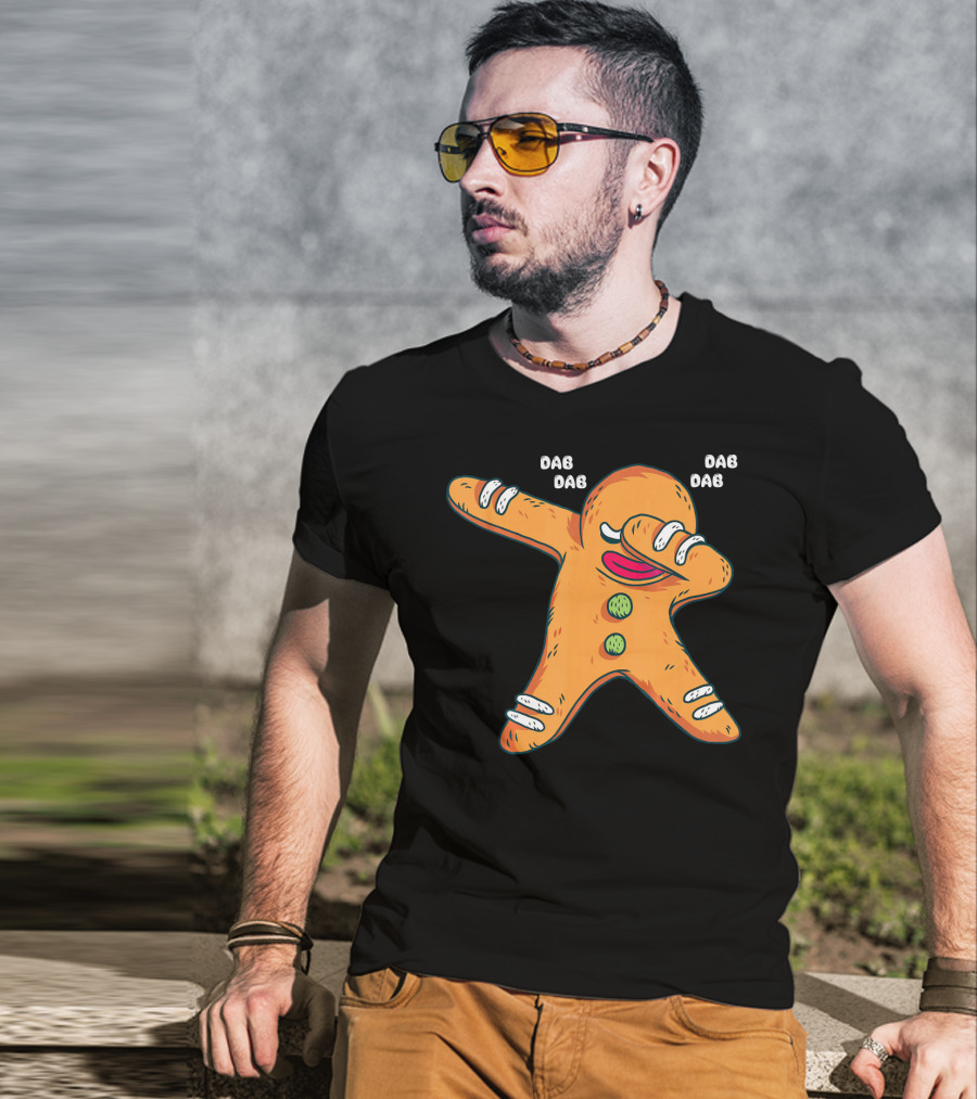 Dab Dab Gingerbread Cookie Christmas Dance T-Shirt