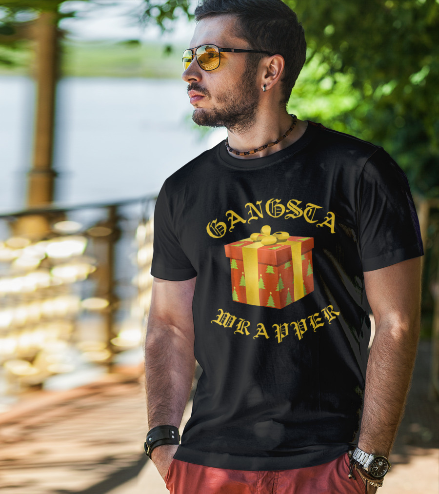 Gangsta Wrapper Funny Christmas Present T-Shirt