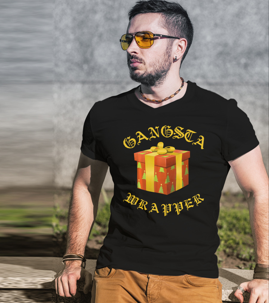 Gangsta Wrapper Funny Christmas Present T-Shirt