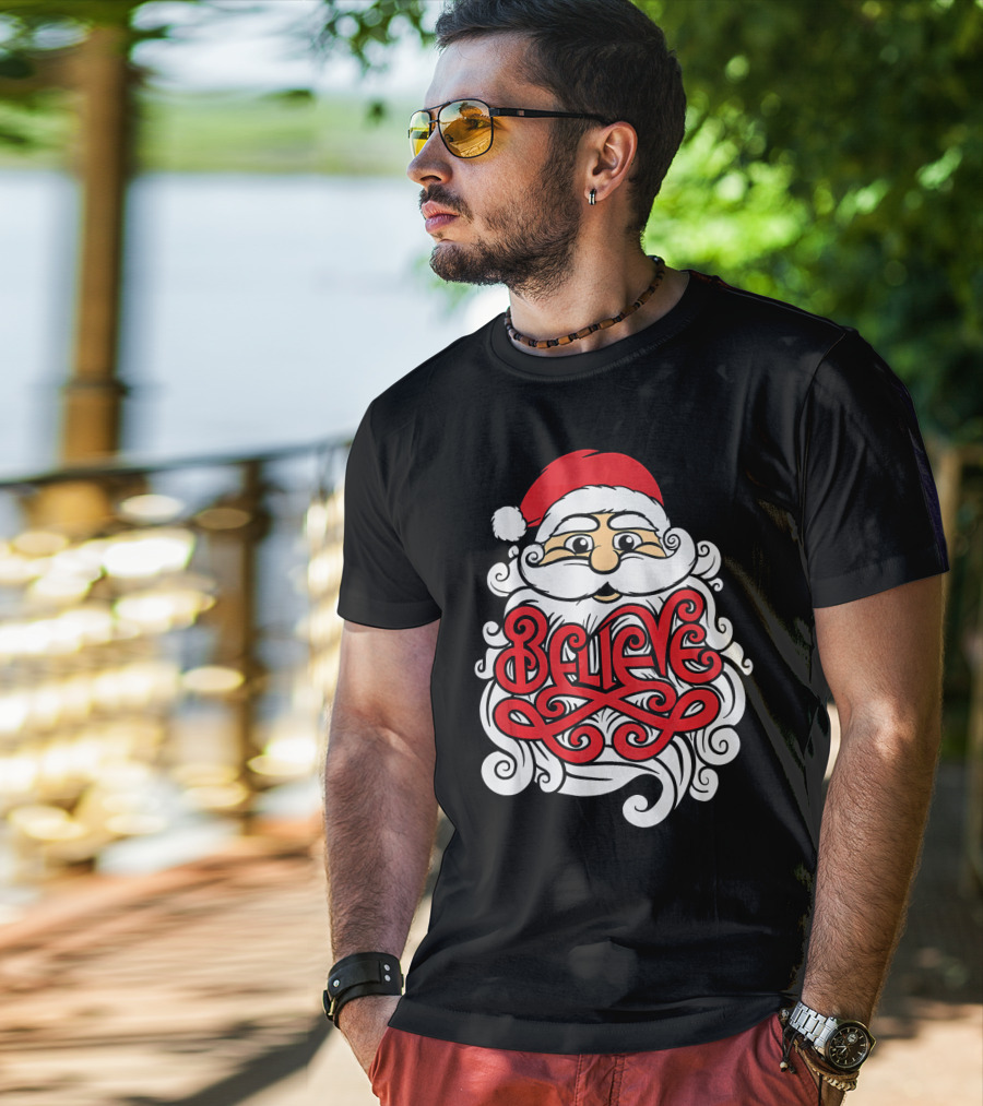 Believe Santa Christmas X Mas T-Shirt
