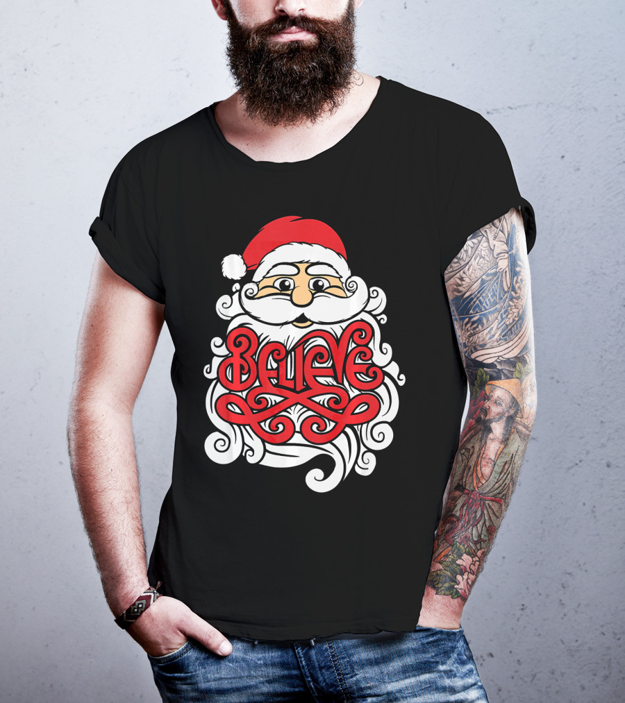 Believe Santa Christmas X Mas T-Shirt