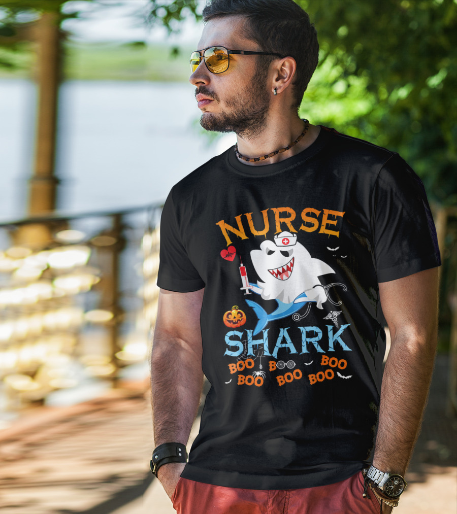 Nurse Shark Halloween Boo Scary Nurse Shark T-Shirt